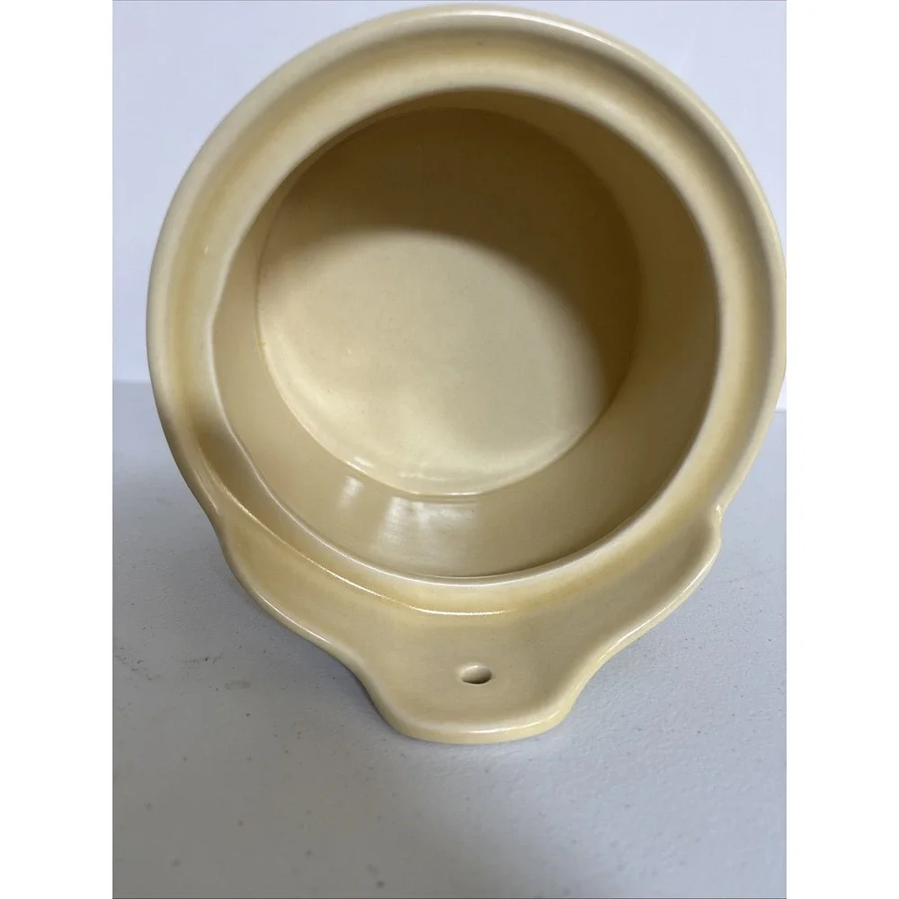 Vintage 70's Pfaltzgraff Village Stoneware Salt Crock with Lid Floral Design